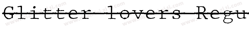 Glitter lovers Regul字体转换